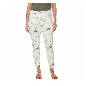 Buffalo David Bitton Havana Floral Skinny Denim Pants High Rise Ankle Size 12